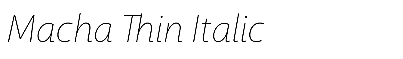 Macha Thin Italic